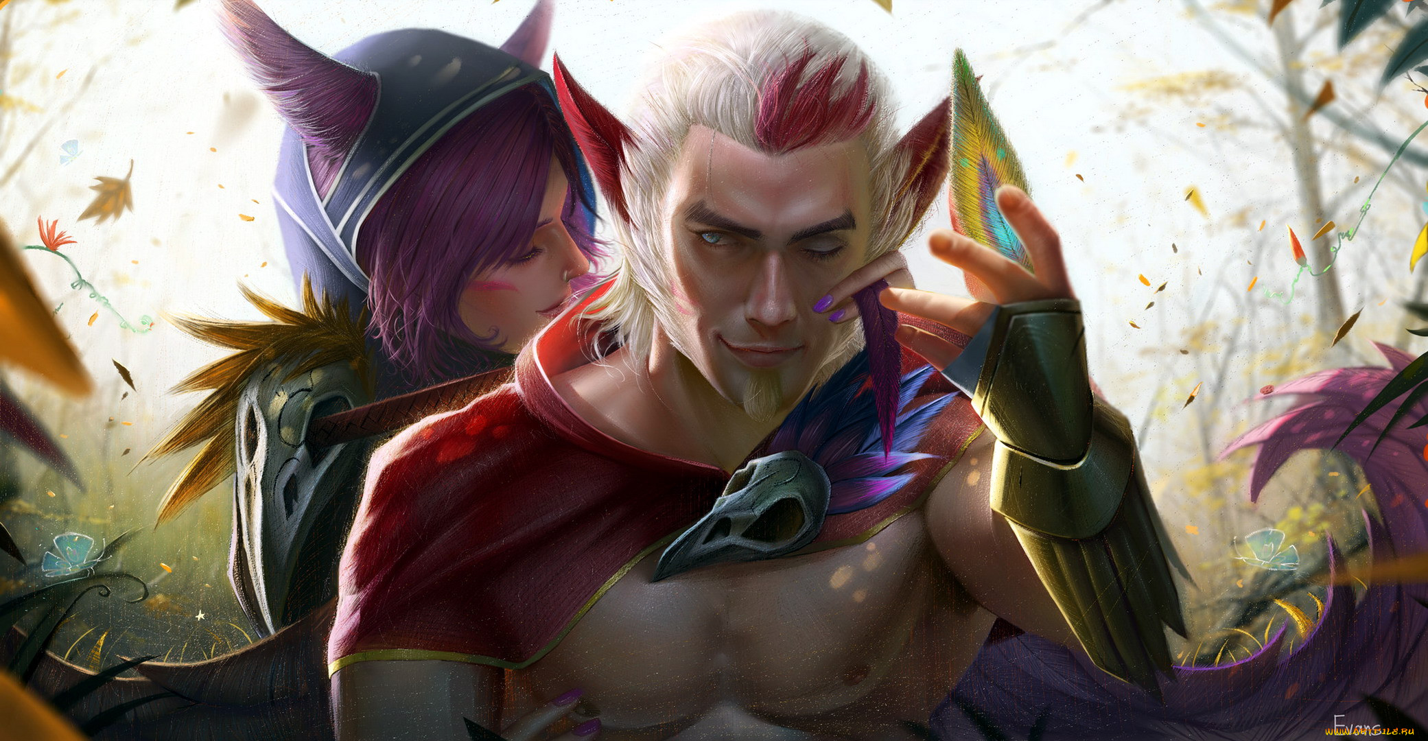  , league of legends, rakan, xayah, , , 